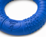 Happy Feet Pet Shop II Durable Rubber Dog Ring Toy – Textured Chew & Dental Cleaning Toy for Dogs, Interactive Teething Toy (Blue) - Image 3